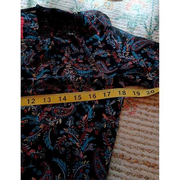 Anthropologie Vanessa Virginia Daytripper Paisley Smocked Waist Dress Sz XS Boho - Picture 16 of 16